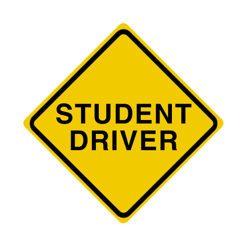 Student Driver Vinyl Car Decal/Sticker, Student Driver Alert Sign