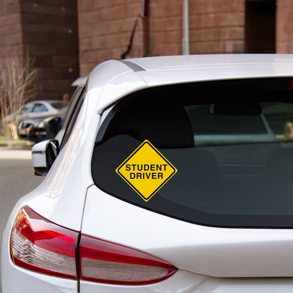 Student Driver Vinyl Car Decal – 6 Inch Alert Sign