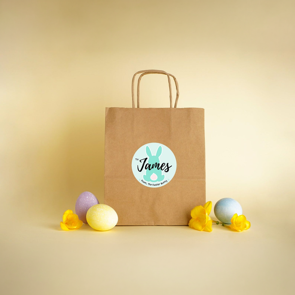 Personalized Easter Bunny Name Stickers, Gift Labels