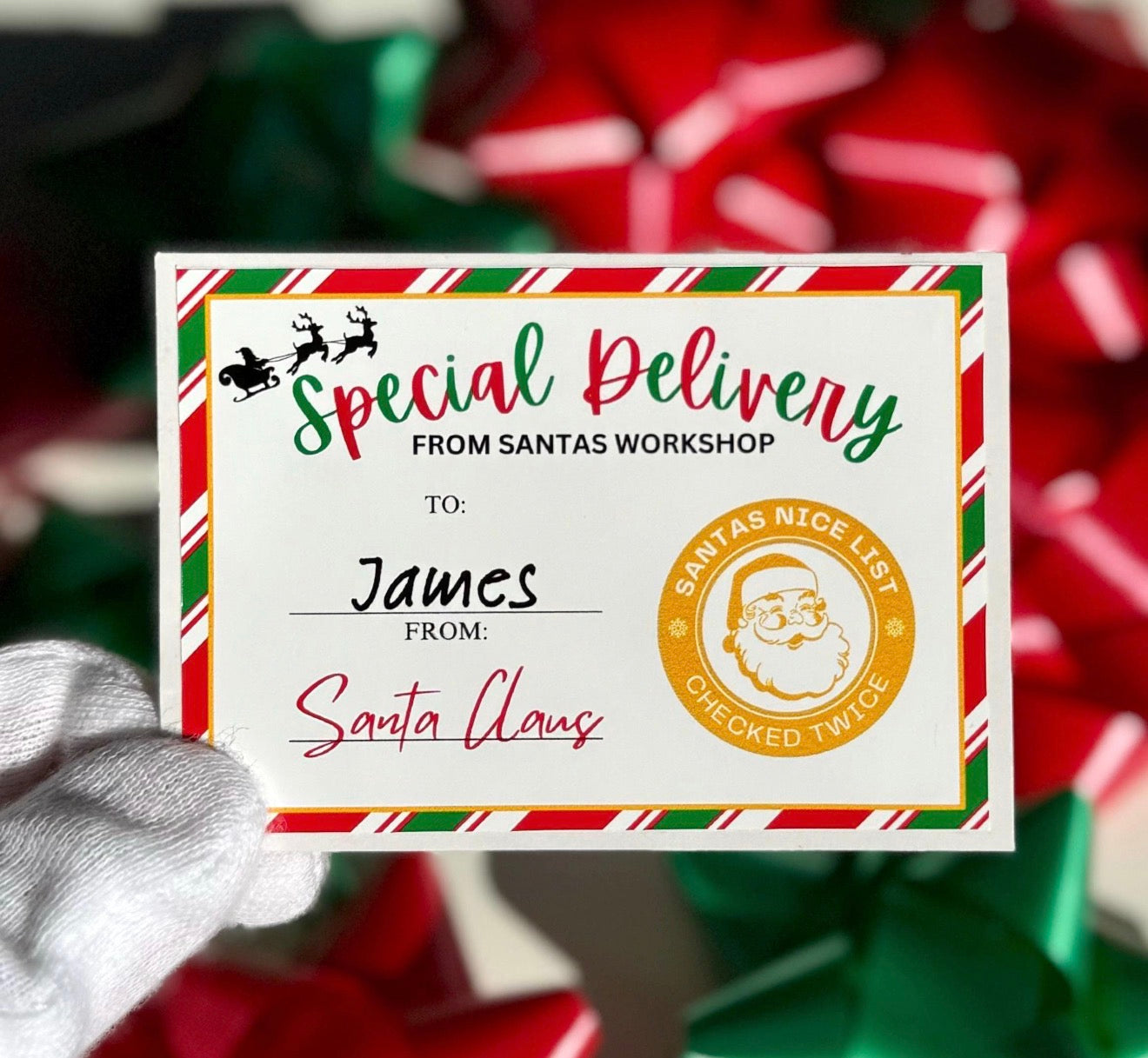 Personalized From Santa Gift Labels, Christmas Stickers