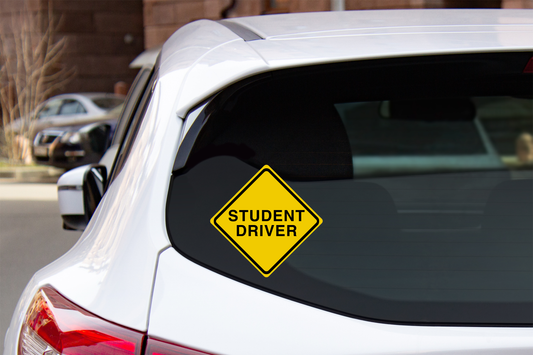 Student Driver Vinyl Car Decal/Sticker, Student Driver Alert Sign