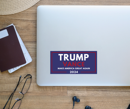 President Trump/Vance 2024 Election Sticker - Make America Great Again (Blue)