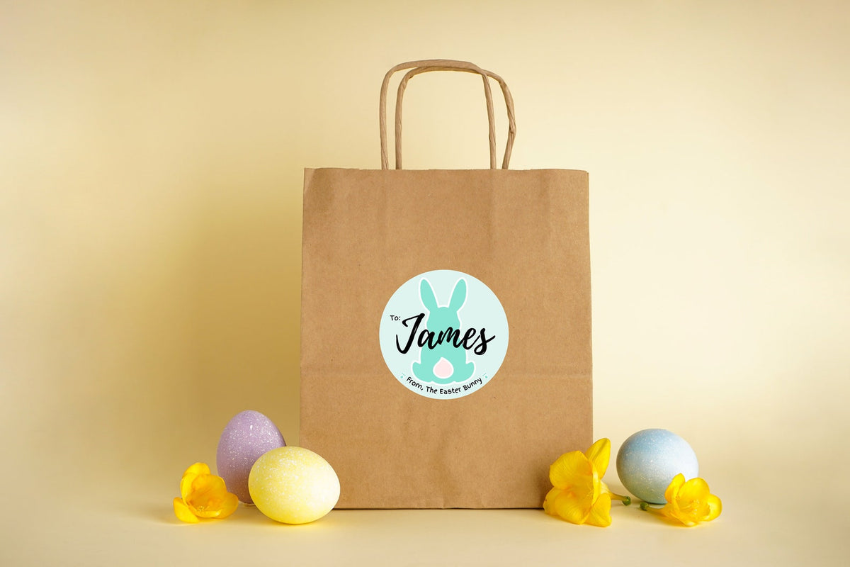 Personalized Easter Bunny Stickers: Custom Name Gift Labels – photo 2