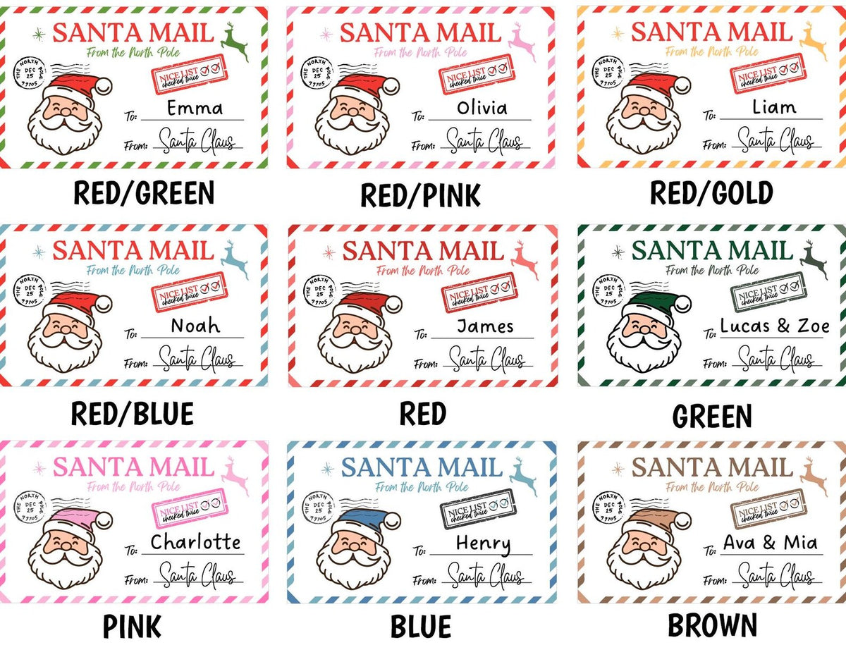 Personalized Santa Stickers, Christmas Gift Labels, Vinyl – photo 4