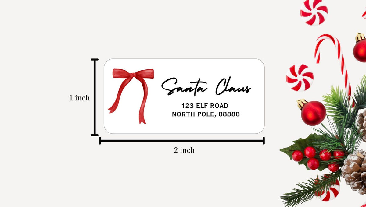 Personalized Christmas Return Address Stickers: Watercolor Holiday Labels – photo 3