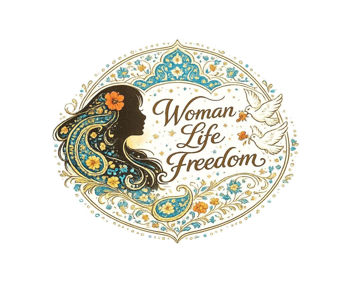 Free Iran Sticker | Woman Life Freedom, Zan Zendegi Azadi | Lion Sun Persian Art Decal – photo 5