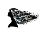 Style 4: Zan Zendegi Azadi sticker with a woman's silhouette and flowing black hair with blue paisley and gold flowers