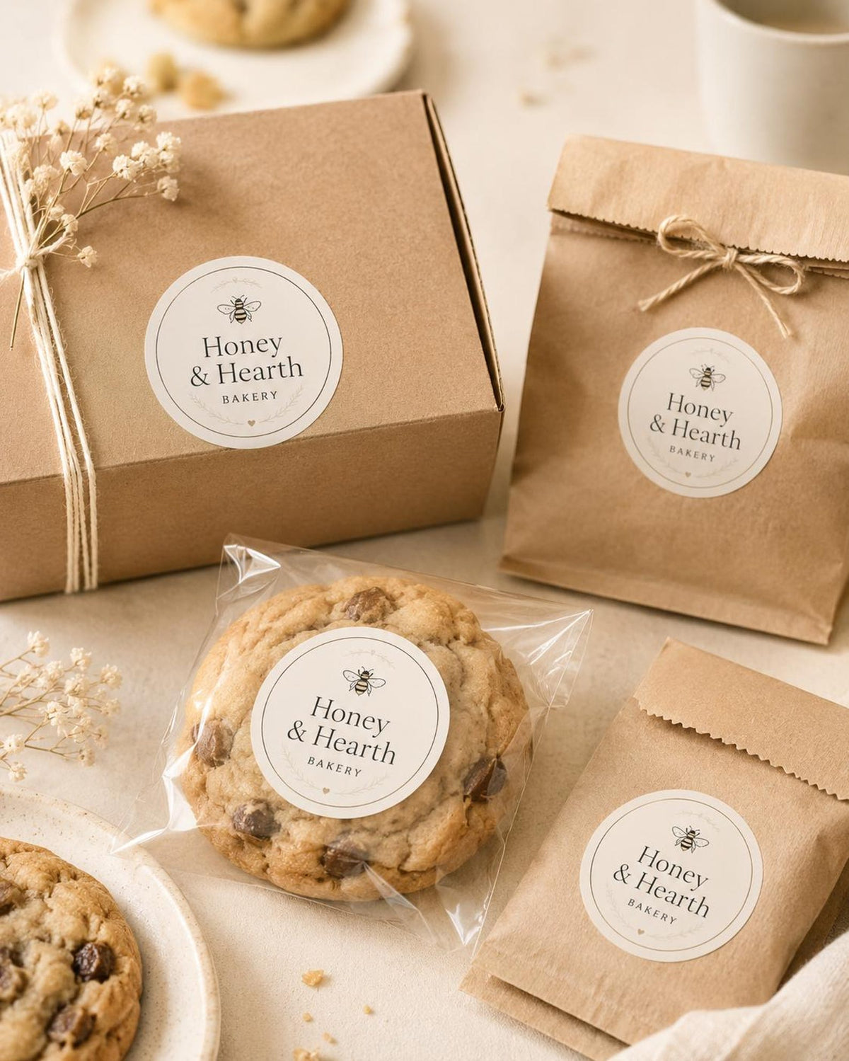 Custom Logo Stickers, Personalized Round Labels for Small Business Packaging – photo 3