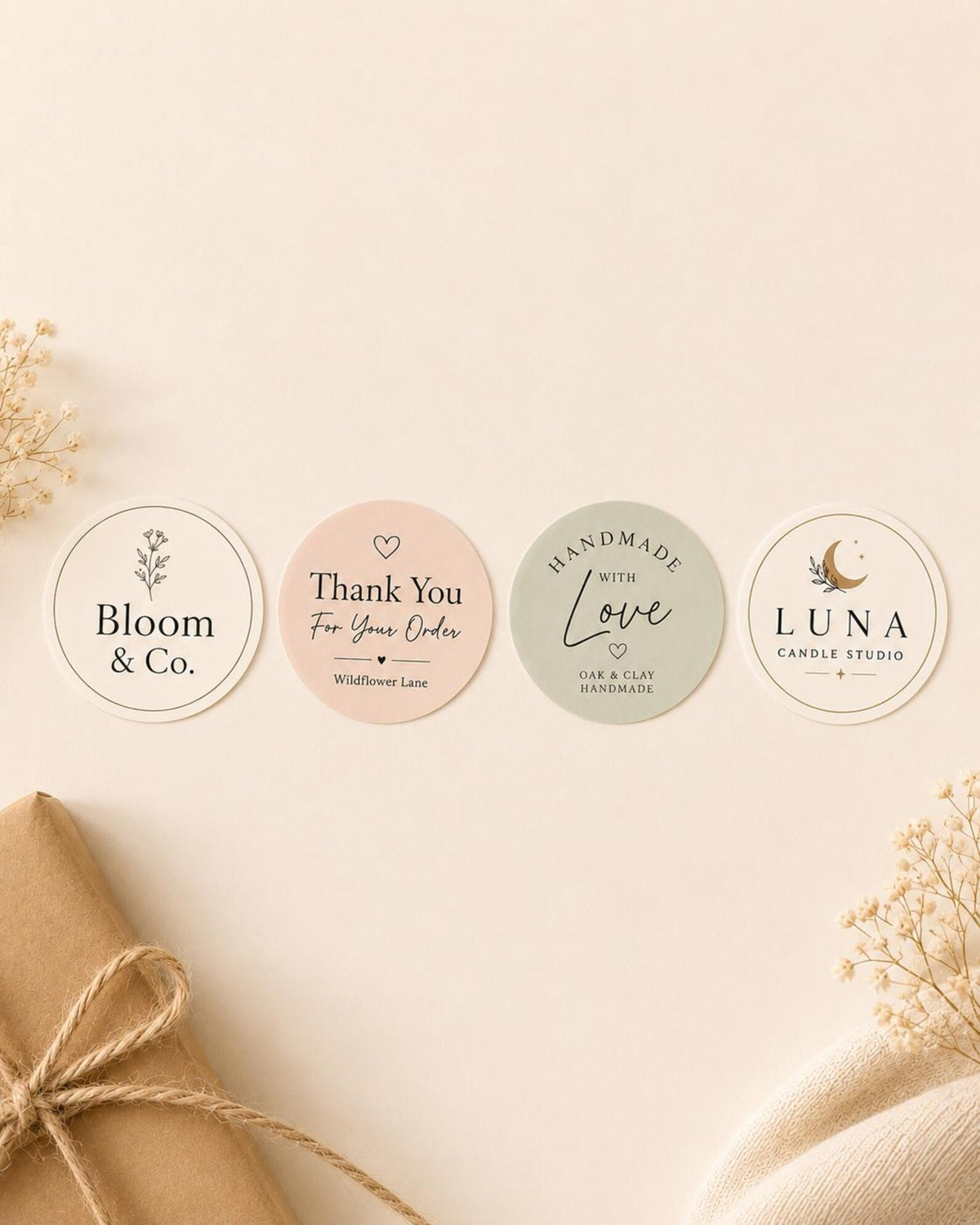 Custom Logo Stickers, Personalized Round Labels for Small Business Packaging – photo 5